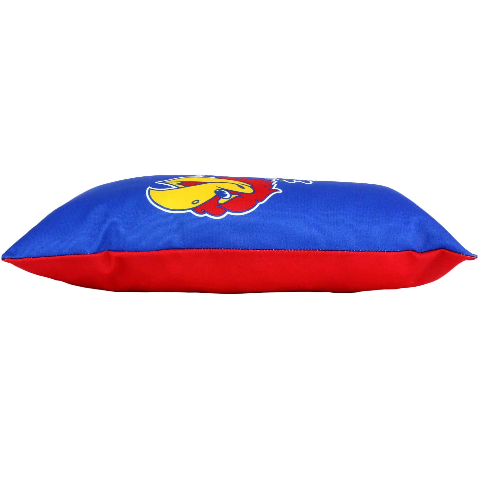 Kansas Jayhawks 2 Sided Bolster Travel Pillow, 16" x 8", Made in the USA