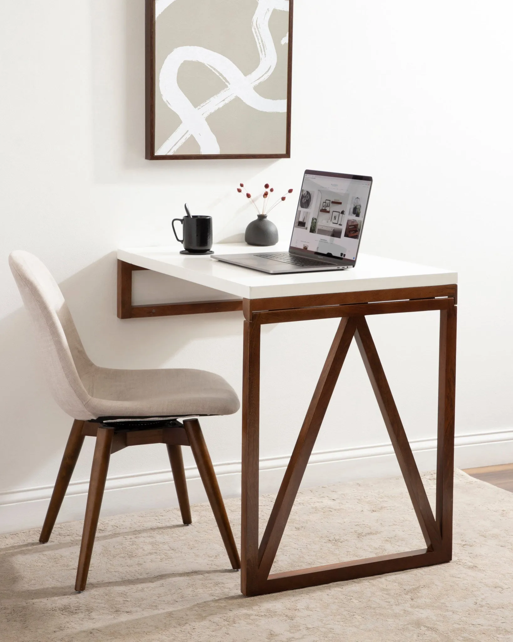 Kaya Wood Wall-Mounted Table