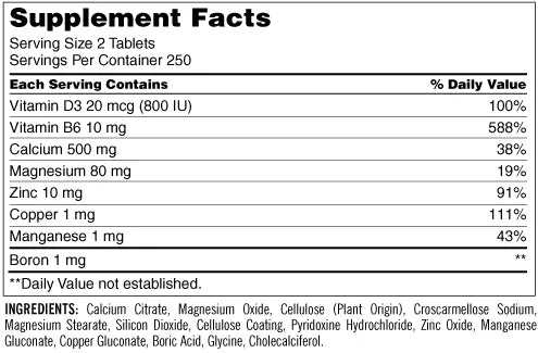 Kirkland Calcium Citrate Magnesium and Zinc 500 tablets