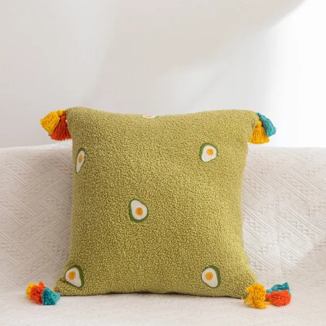 Kit Kat Whimsical Embroidered Pillow Covers