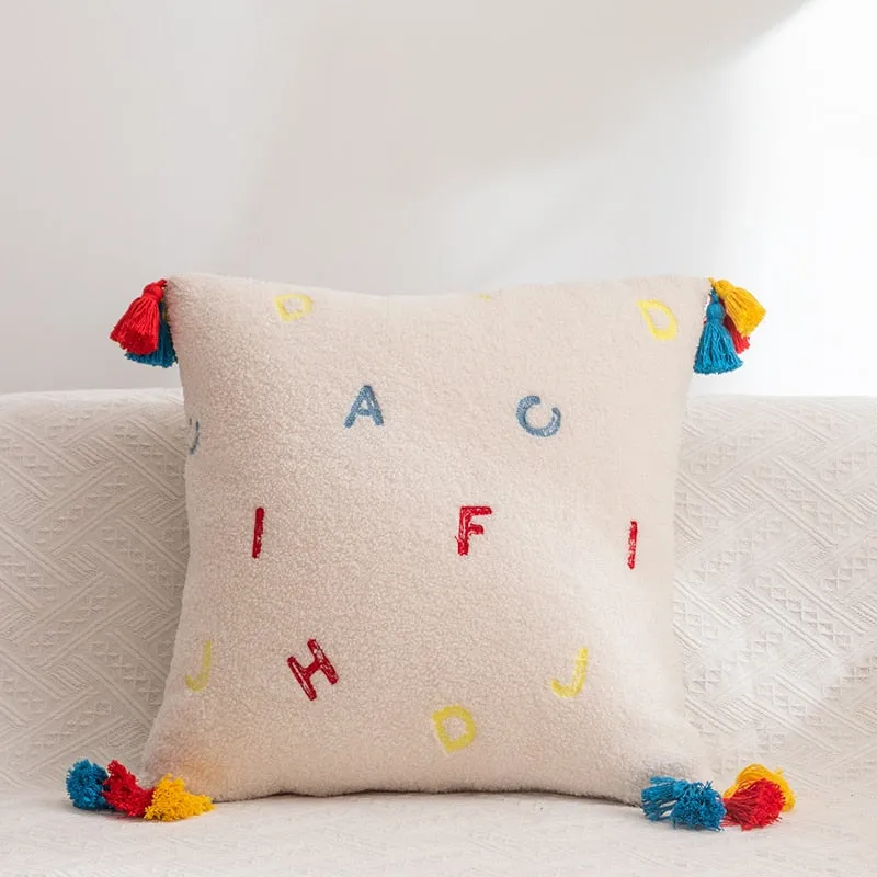 Kit Kat Whimsical Embroidered Pillow Covers