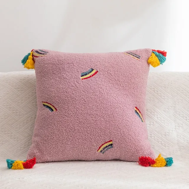 Kit Kat Whimsical Embroidered Pillow Covers