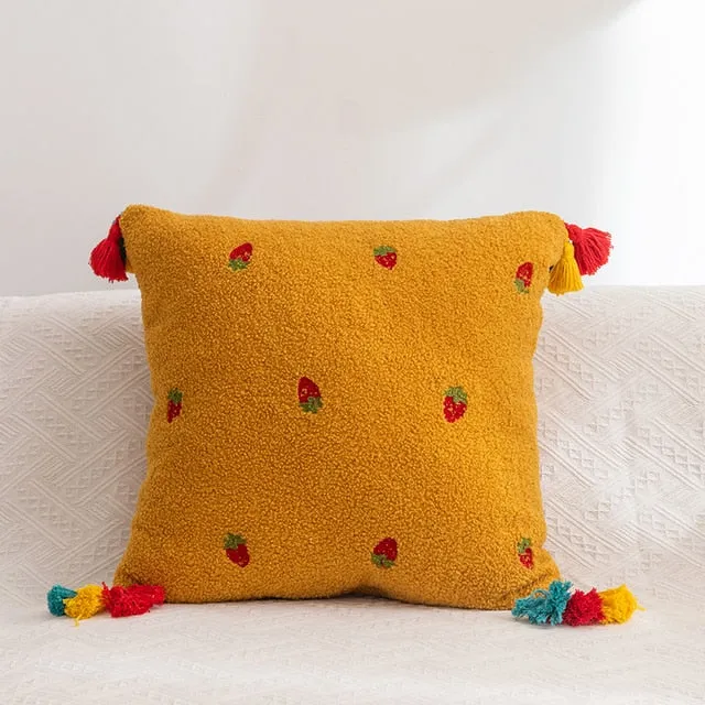 Kit Kat Whimsical Embroidered Pillow Covers