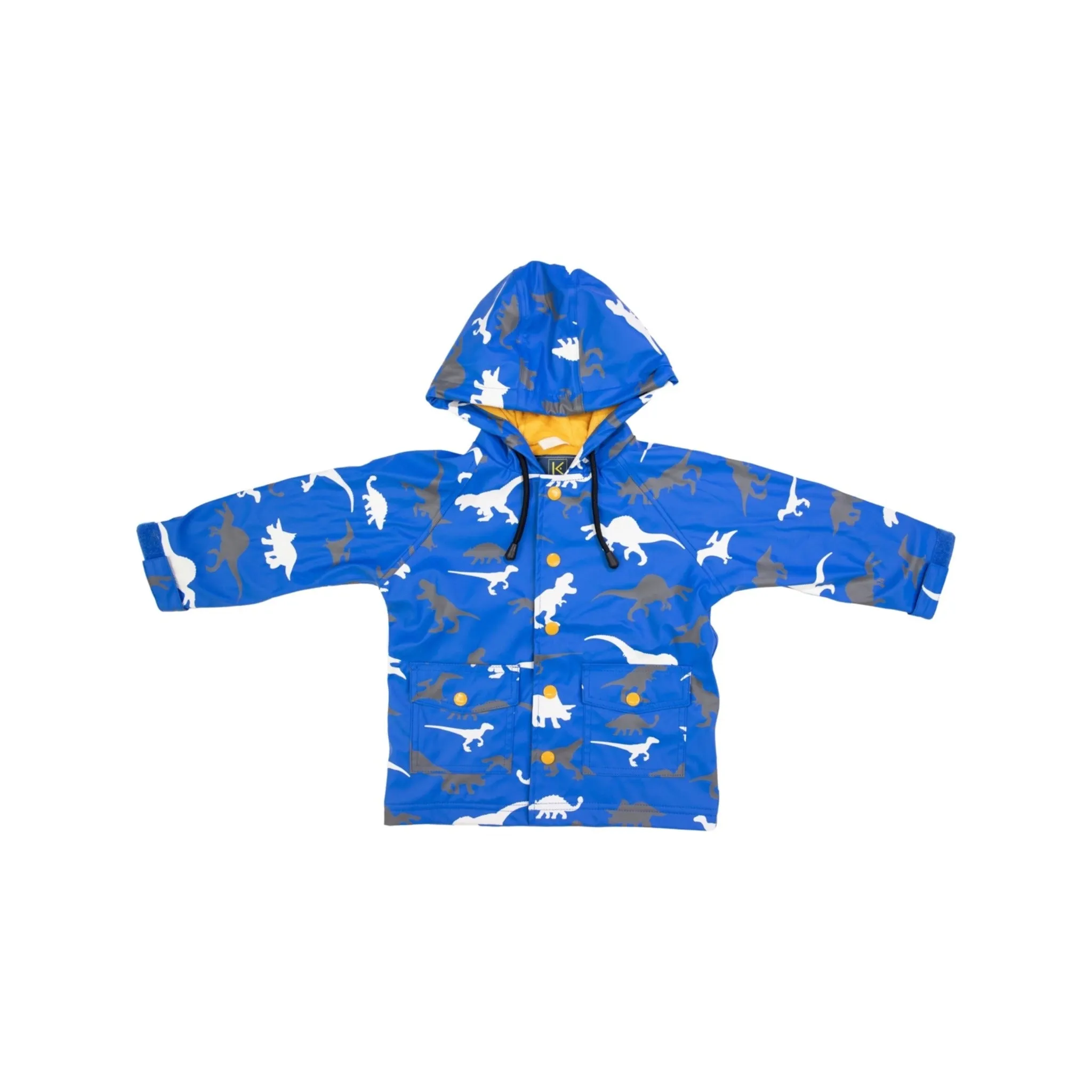 Korango Colour Change Raincoat Dino - Victoria Blue