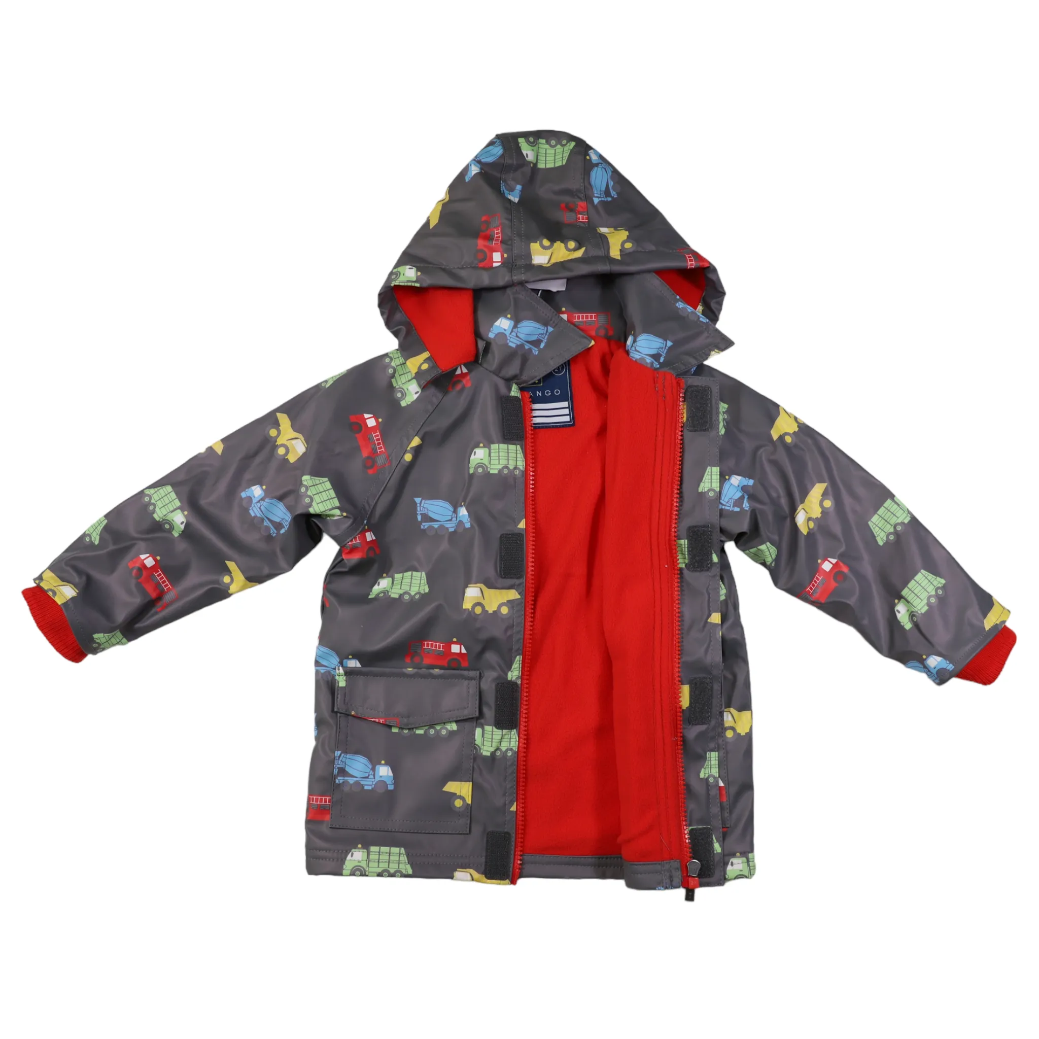 Korango Trucks Polar Fleece Lined Raincoat - Charcoal