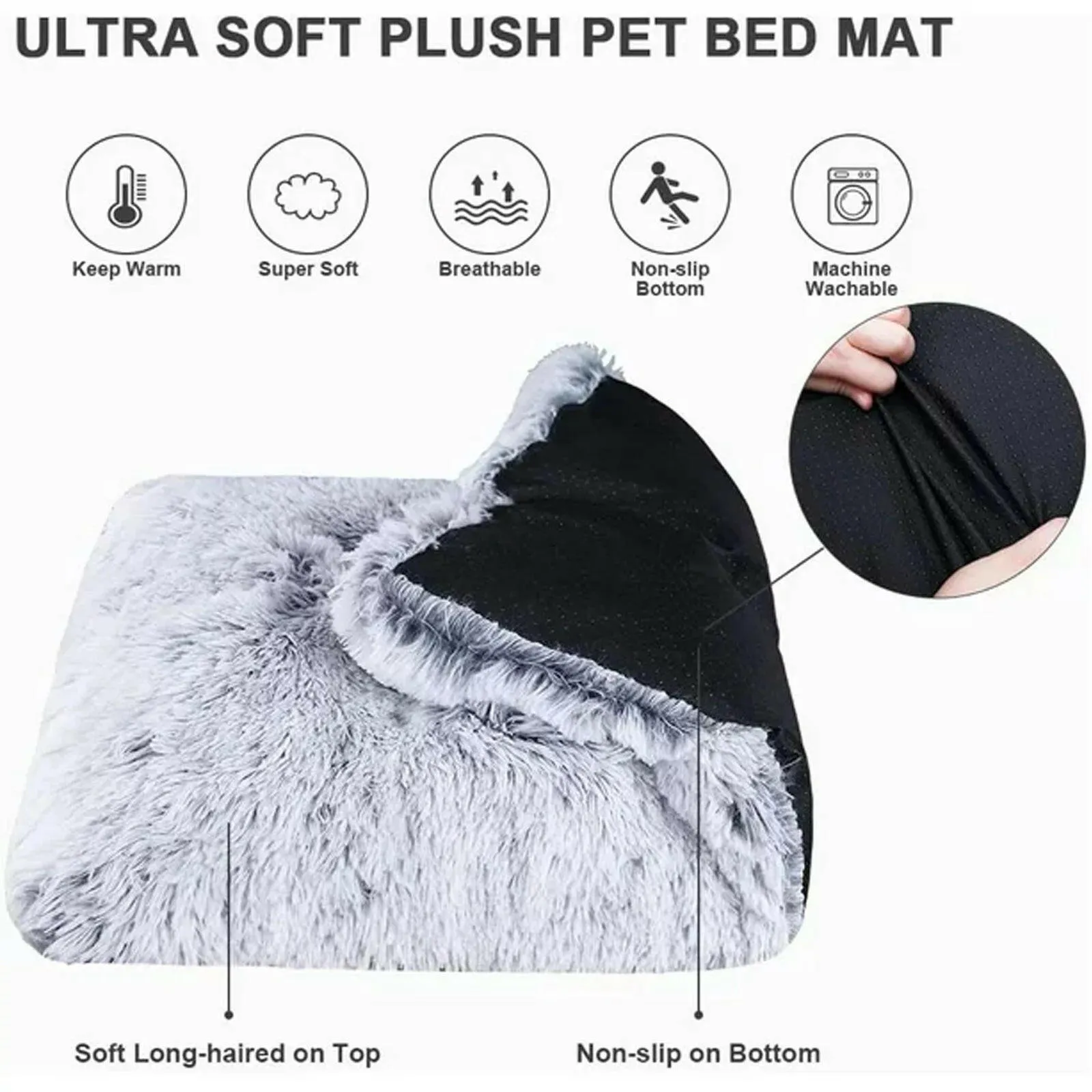 Large Dog Mats for Anxiety - Washable & Non-Slip