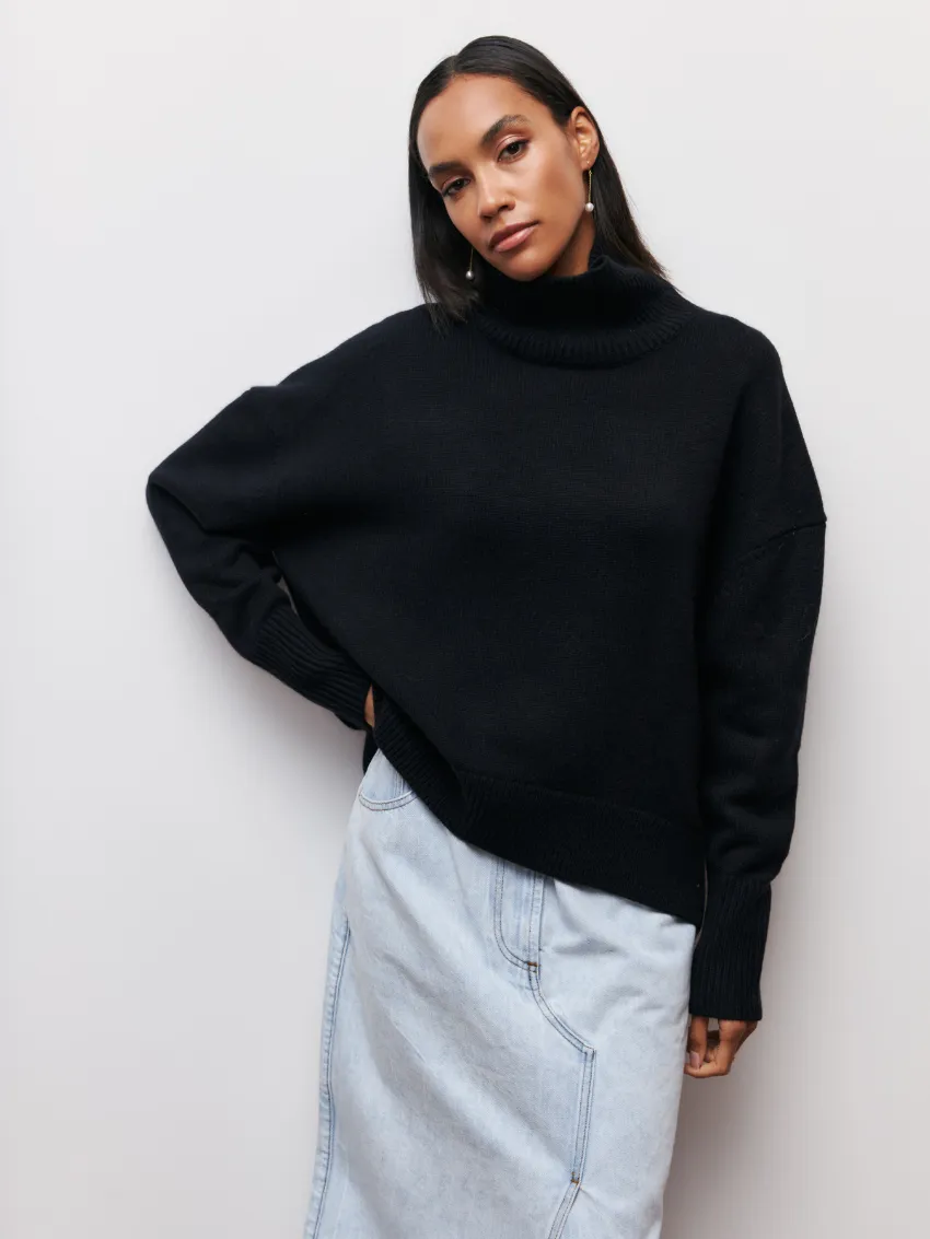 Leah Turtleneck Oversized Casual Women Sweater