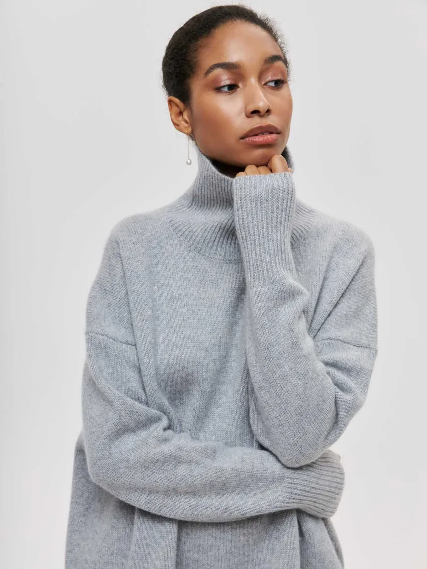 Leah Turtleneck Oversized Casual Women Sweater