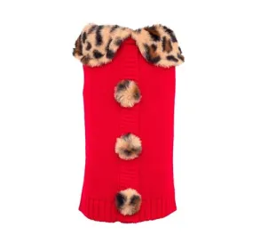 Leopard Collar Cardigan for Dogs