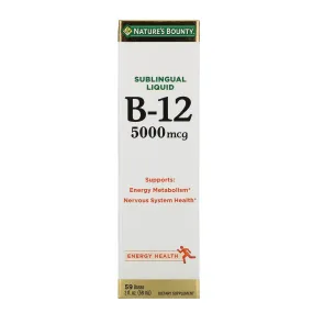 Liquid Vitamin B12 5000 mcg Nature's Bounty, 59 ml