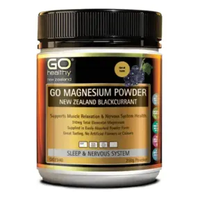 Magnesium Powder Blackcurrant (Go Healthy NZ)