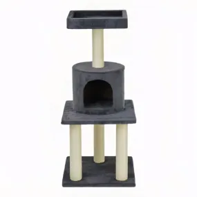 Modern Cat Tree With Scratching Post And Nest