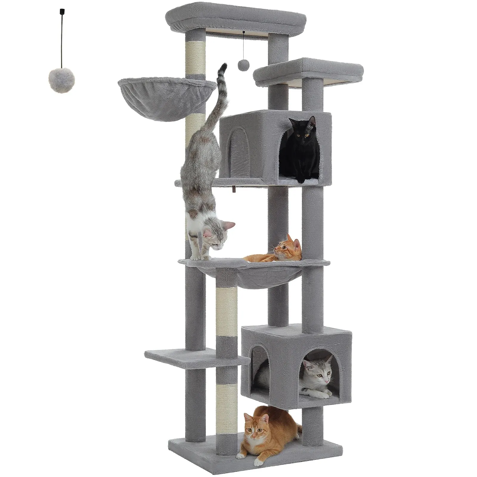 Multi-Level Cat Tree with Scratching Posts and Condos