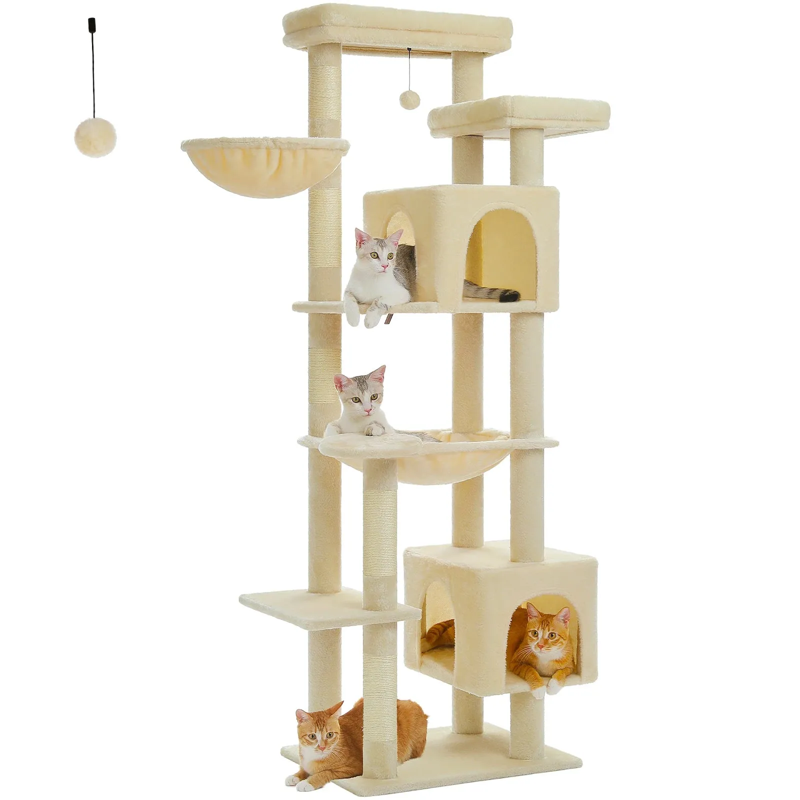 Multi-Level Cat Tree with Scratching Posts and Condos