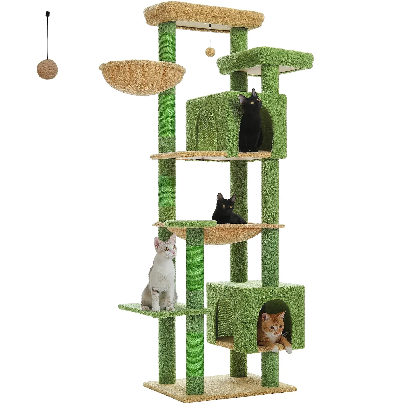 Multi-Level Cat Tree with Scratching Posts and Condos