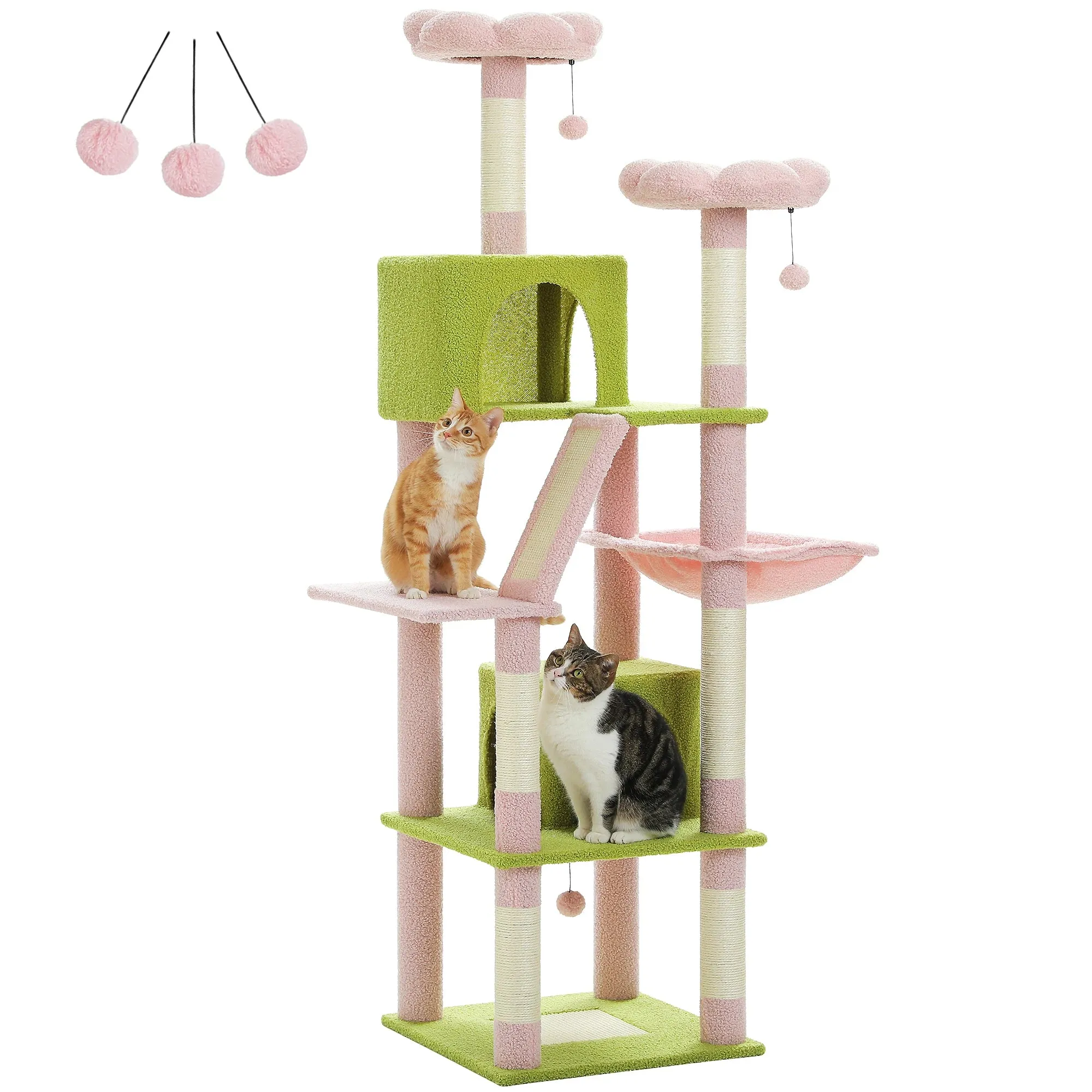 Multi-Level Cat Tree with Scratching Posts and Condos