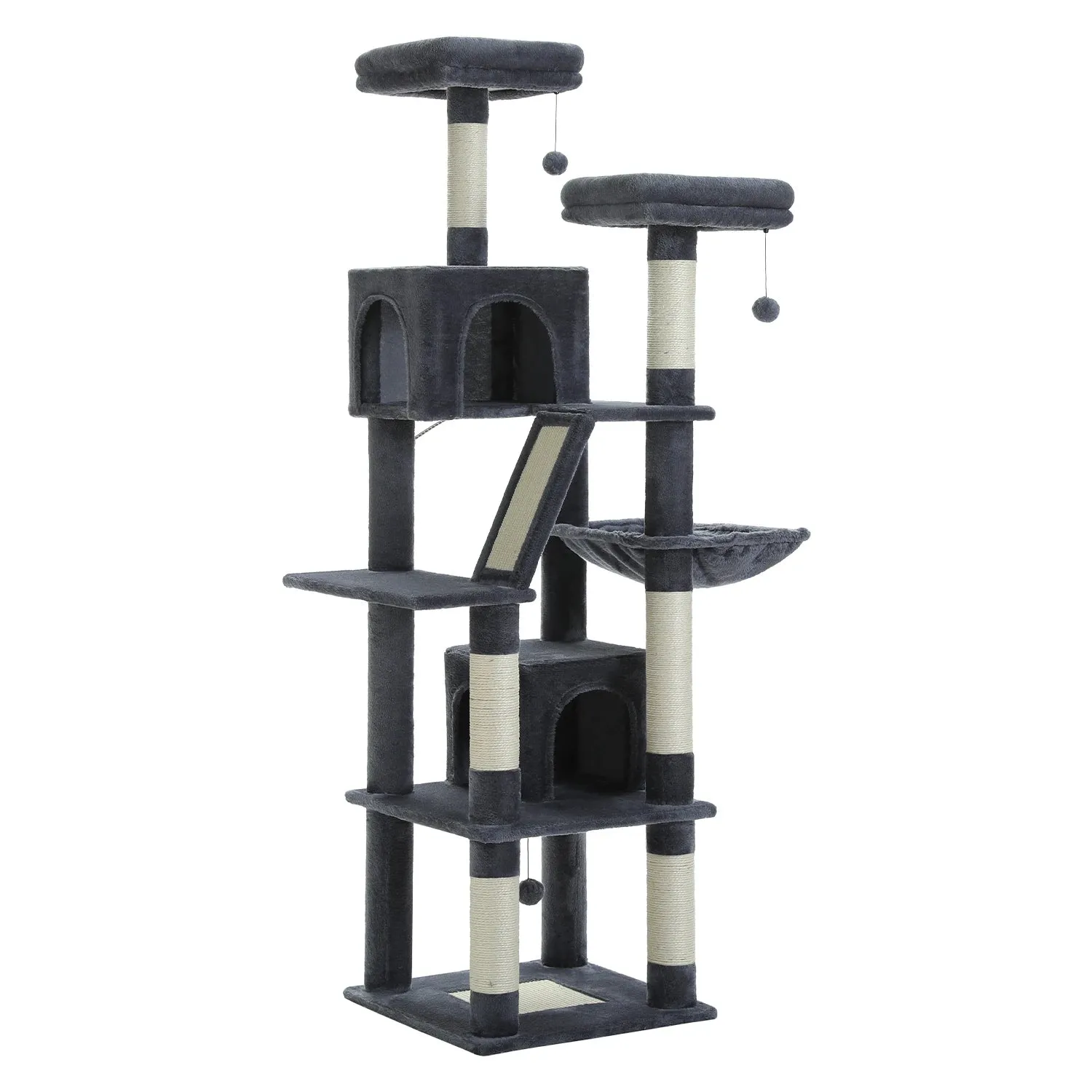 Multi-Level Cat Tree with Scratching Posts and Condos