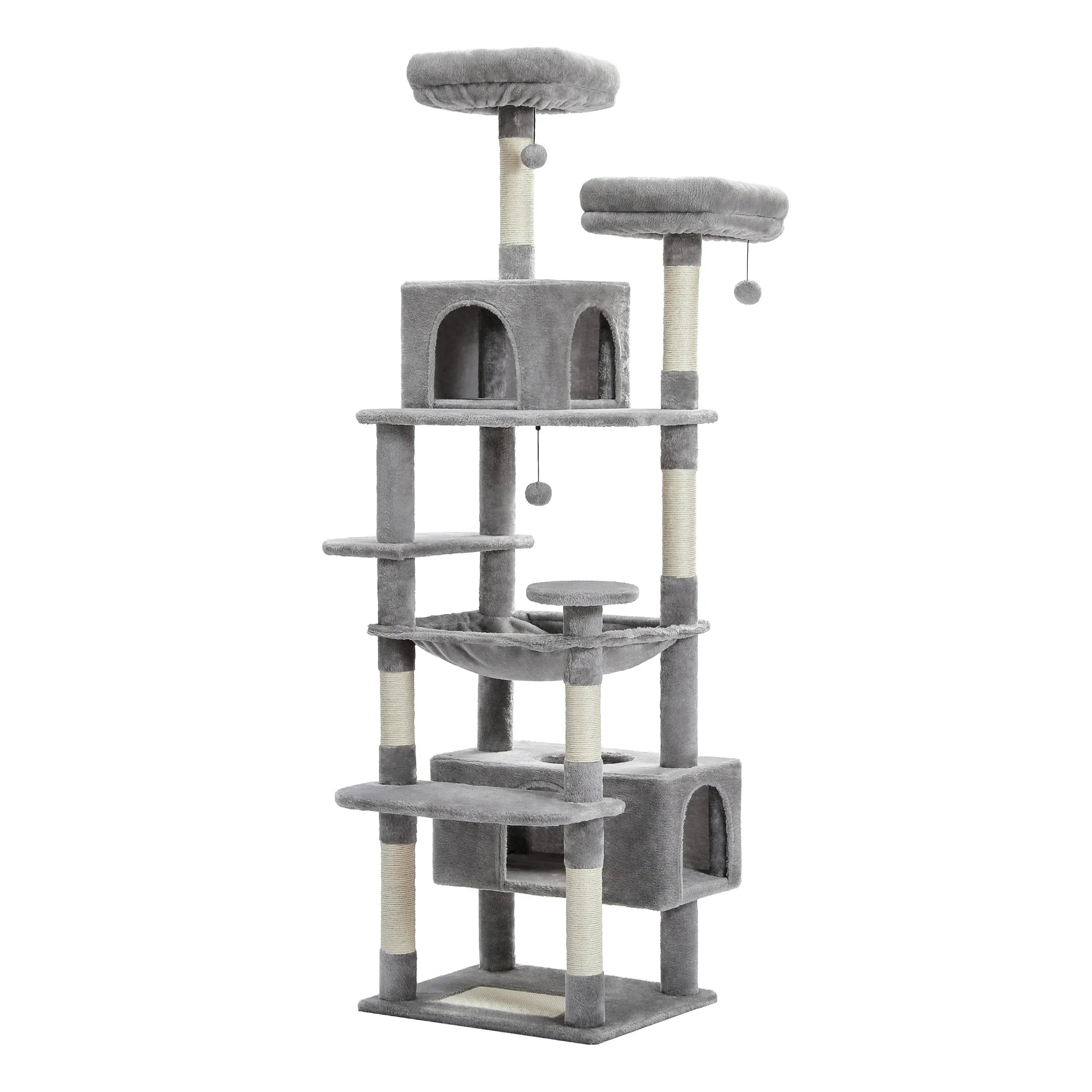 Multi-Level Cat Tree with Scratching Posts and Condos