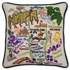 Napa Valley Hand-Embroidered Pillow