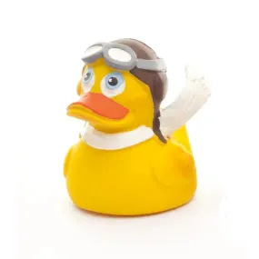 Natural Rubber Duck the Pilot with Squeaker