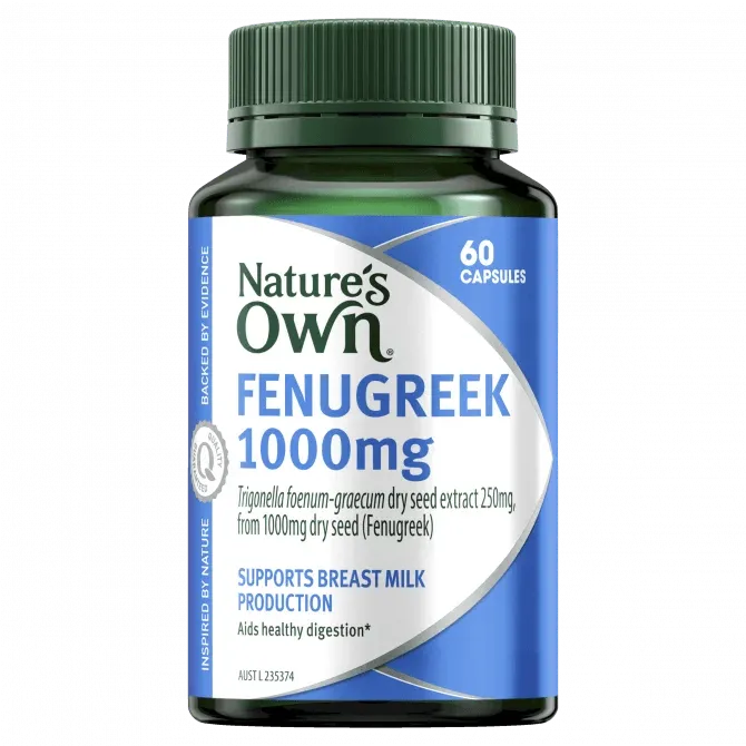 Natures Own Fenugreek 1000mg 60 Capsules