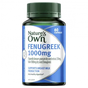 Natures Own Fenugreek 1000mg 60 Capsules