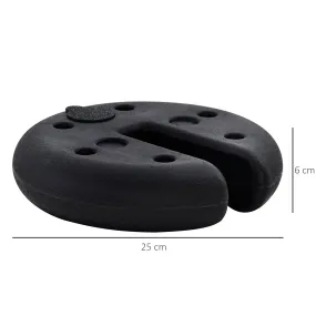 Outsunny Canopy Weight Plate -  Suitable for  20x20mm and 35x35mm