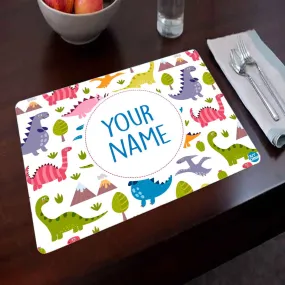 Personalized Table Mats Dinosaur Theme Return Gifts for Kids - Cute Dinosaur