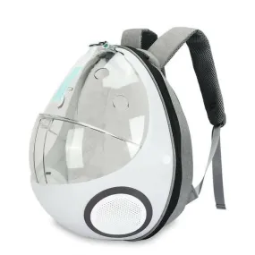 PetGains PGHC Egg-Shaped pet Travel Backpack Carrier (White)