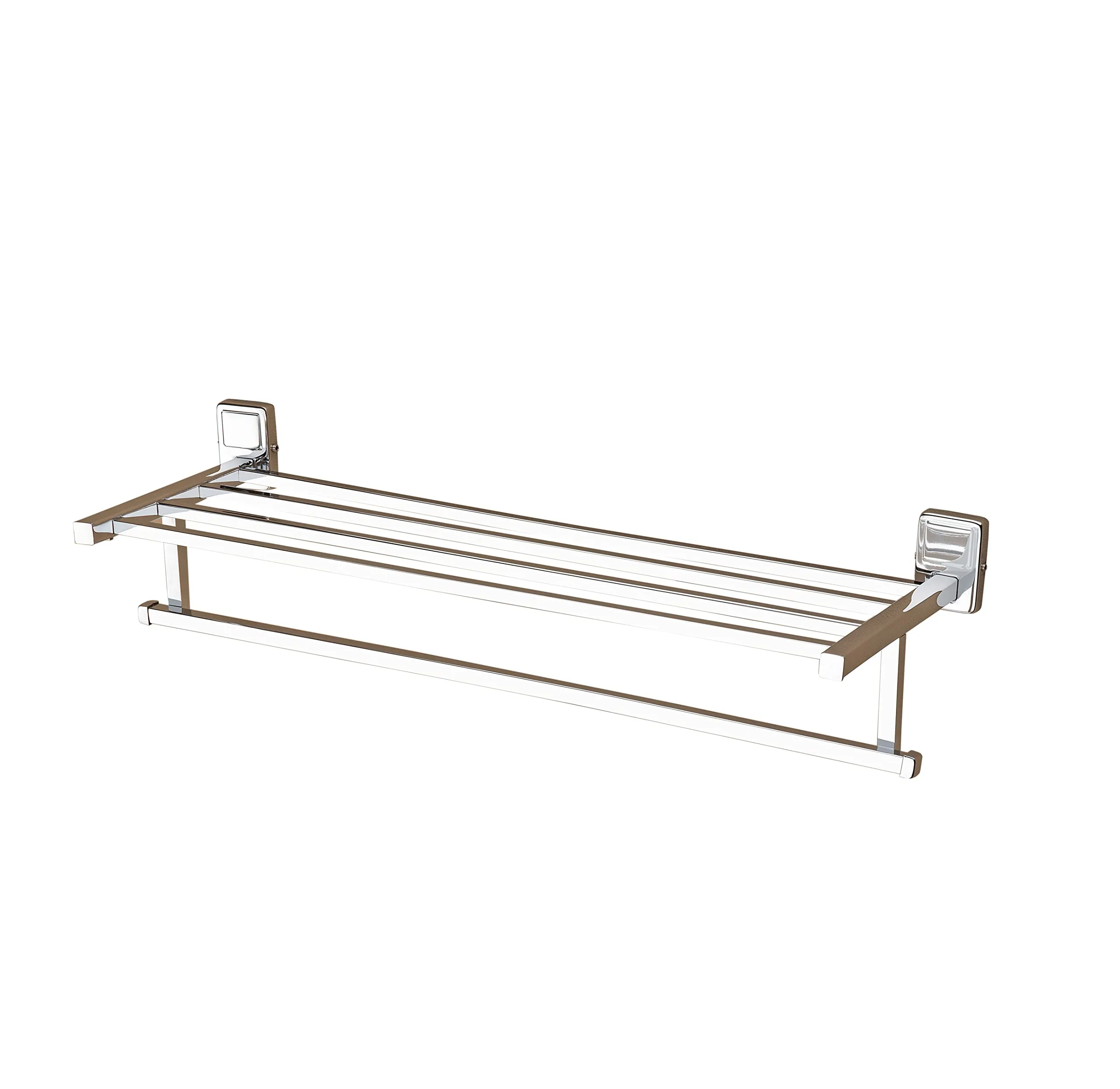 Plantex Stainless Steel 304 Grade Darcy Towel Rack for Bathroom/Towel Stand/Hanger/Bathroom Accessories (24 Inch-Chrome)