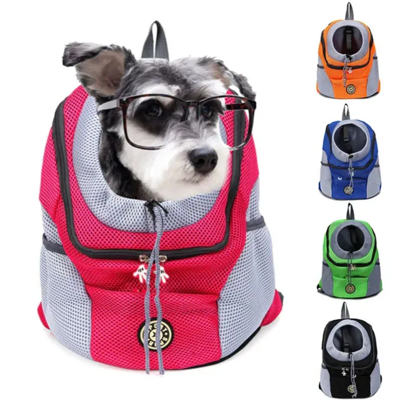 Portable Double-Shoulder Dog Carrier Backpack