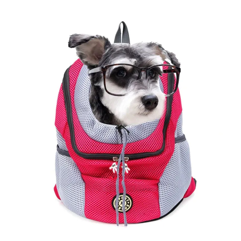 Portable Double-Shoulder Dog Carrier Backpack