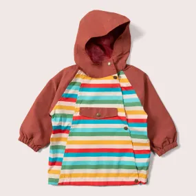 Rainbow Striped Recycled Waterproof Anorak