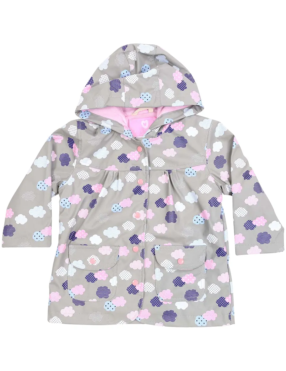 Raincoat Cloud Print French Terry Lined Grey