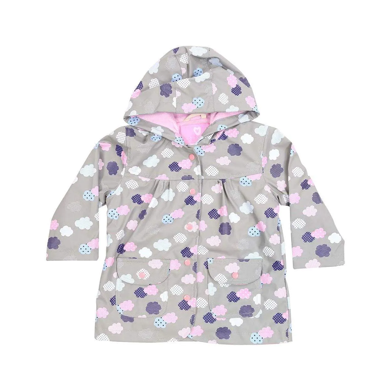 Raincoat Cloud Print French Terry Lined Grey