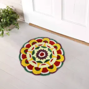 Rangoli Mat - 2 x 2 Feet | Micro Tufted Rug/ Rangoli Floor Mat/ Reusable Rangoli Mat for Home Decor