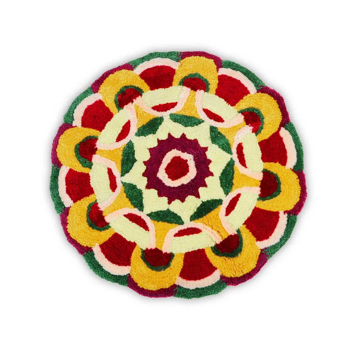 Rangoli Mat - 2 x 2 Feet | Micro Tufted Rug/ Rangoli Floor Mat/ Reusable Rangoli Mat for Home Decor