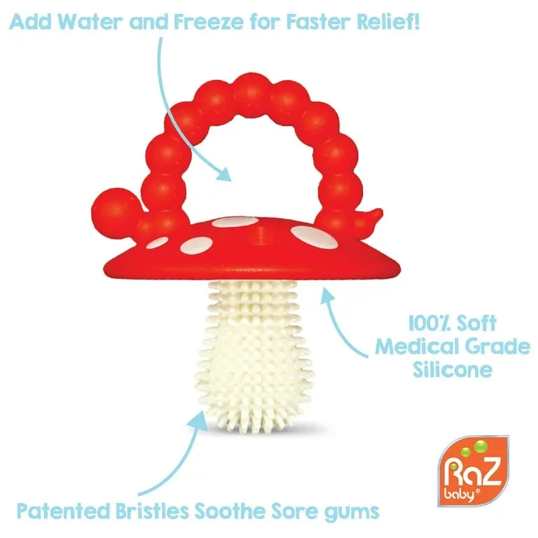 Razbaby Chompy Mushroom Silicone Teether (2 pack)