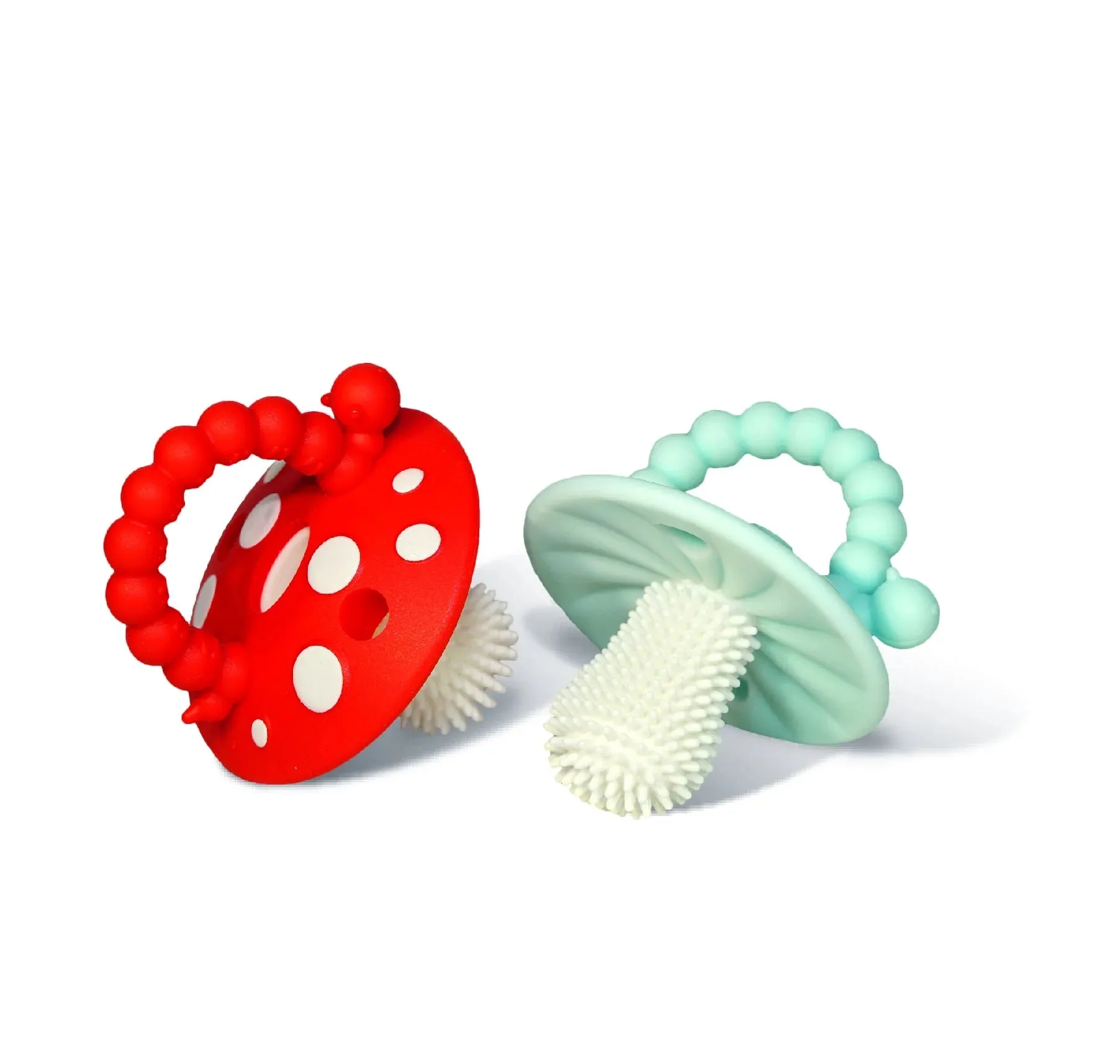 Razbaby Chompy Mushroom Silicone Teether (2 pack)