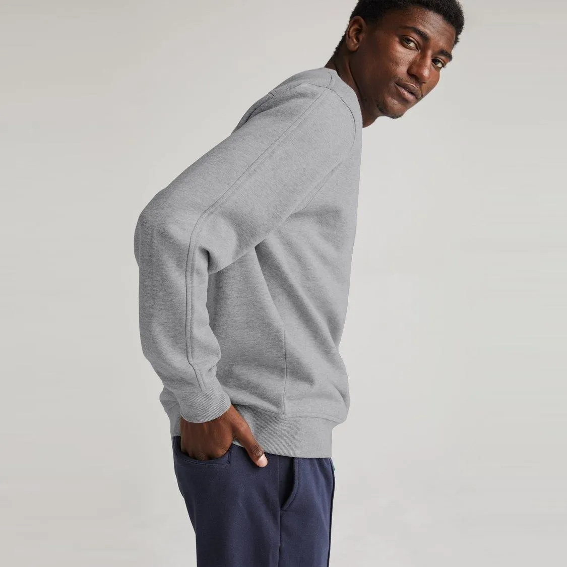 Recycled Fleece Sweatshirt (Heather Grey)