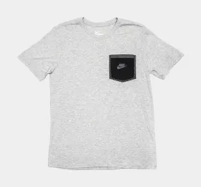 Reflective Pocketed Mens T-Shirt (Grey)