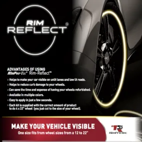 RIMPRO-TEC® WHEELBANDS™ Sliver & Red Reflective Rim Tape For Cars