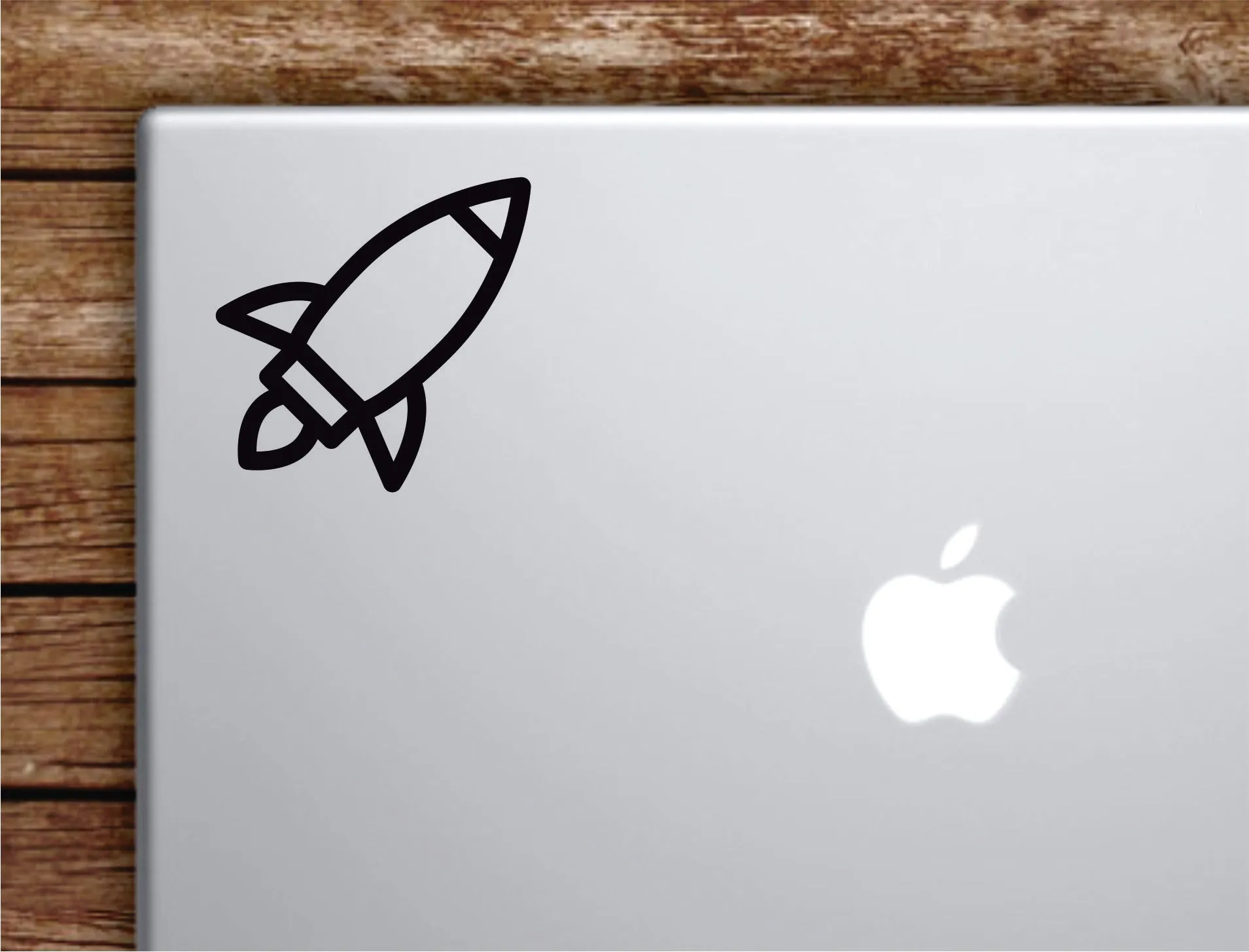 Rocketship Laptop Wall Decal Sticker Vinyl Art Quote Macbook Apple Decor Car Window Truck Teen Inspirational Girls Space