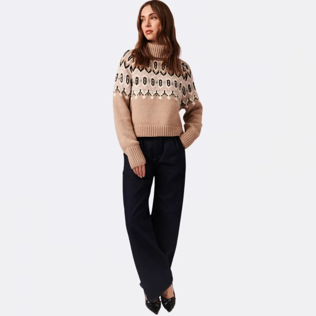 Ruthie Turtleneck (Biscotti Fairisle)