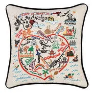 San Francisco Hand-Embroidered Pillow