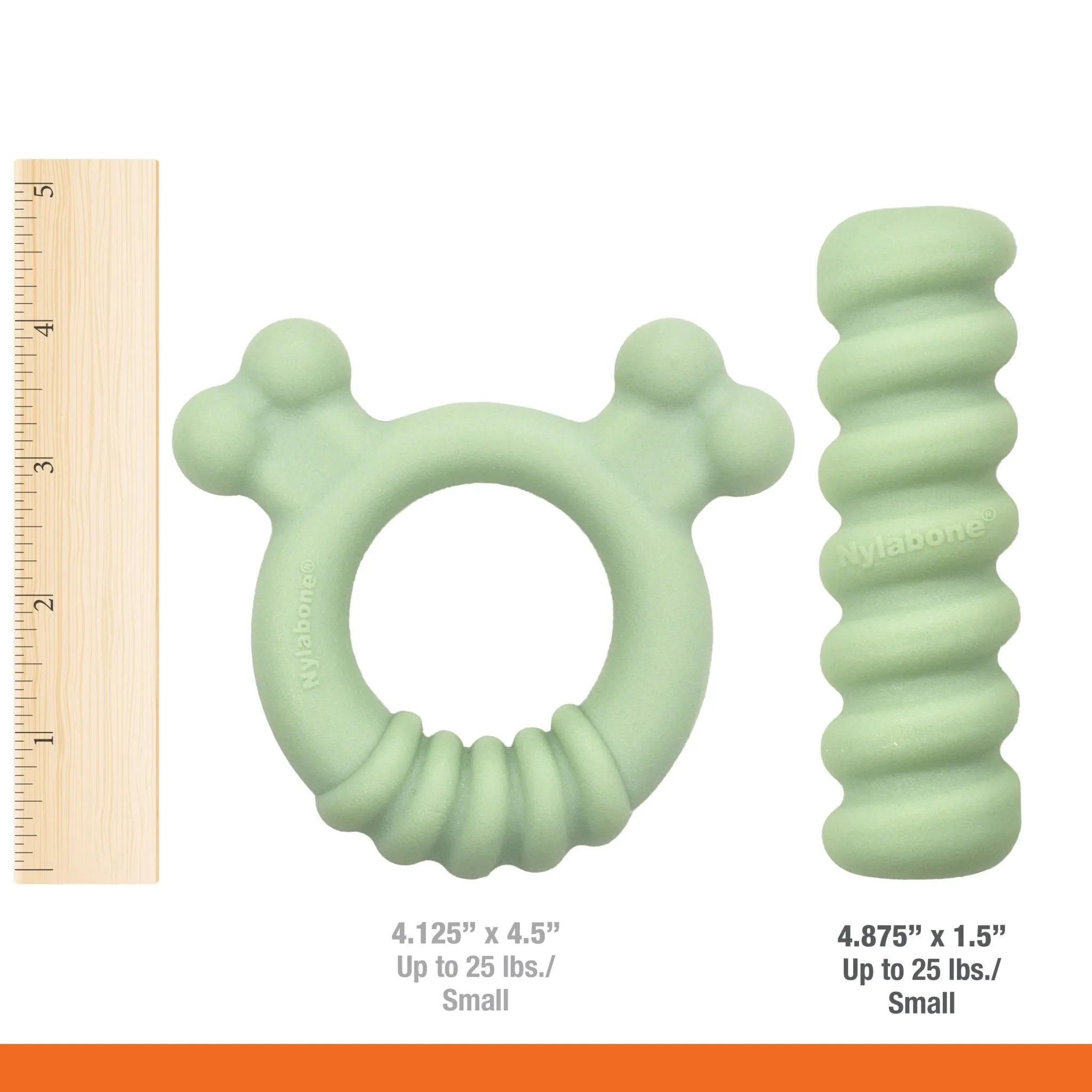 Sensory Material Puppy Teething Toy, Peanut Butter, Small/Regular, Up to 25 Ibs.