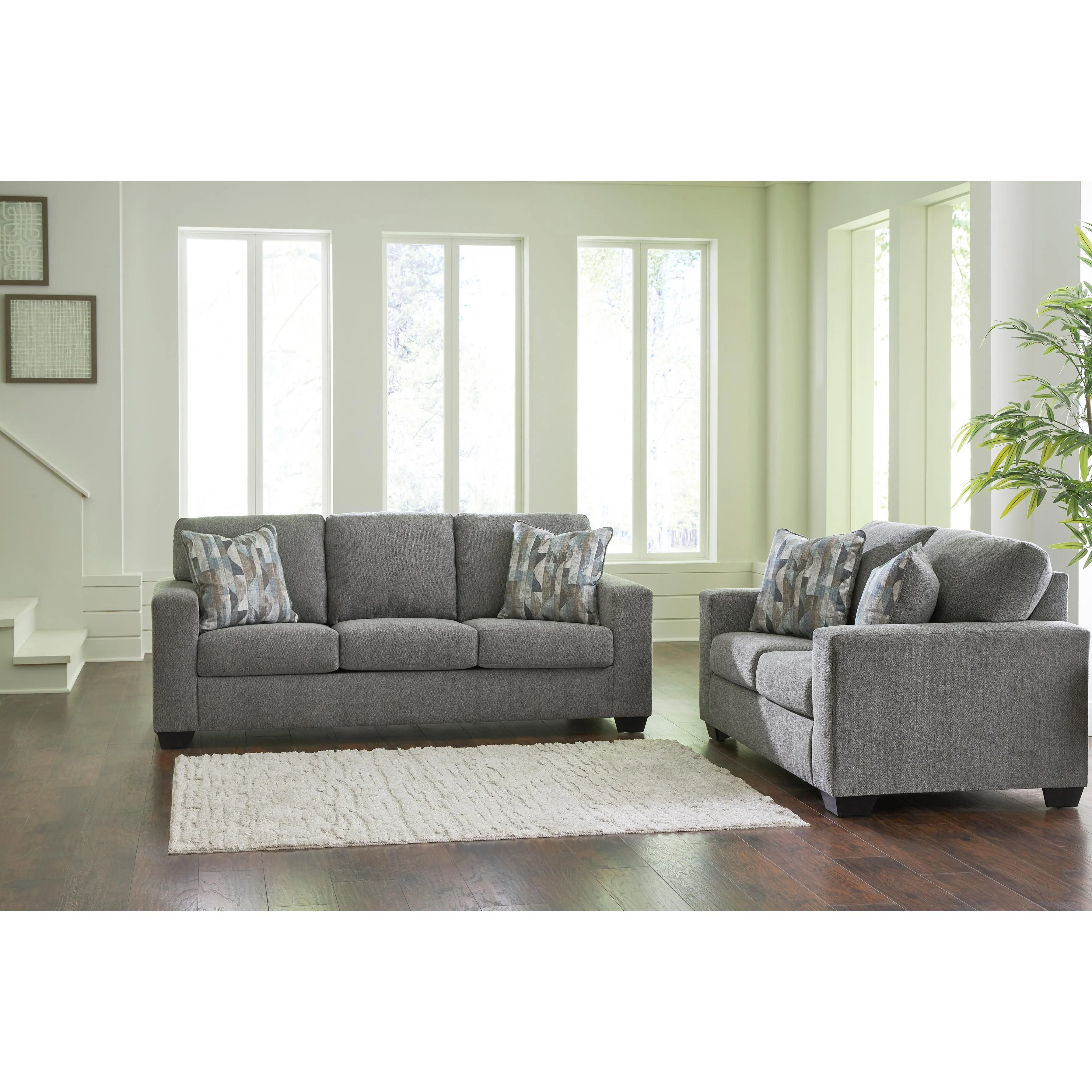 Signature Design by Ashley Deltona Stationary Fabric Loveseat 5120535