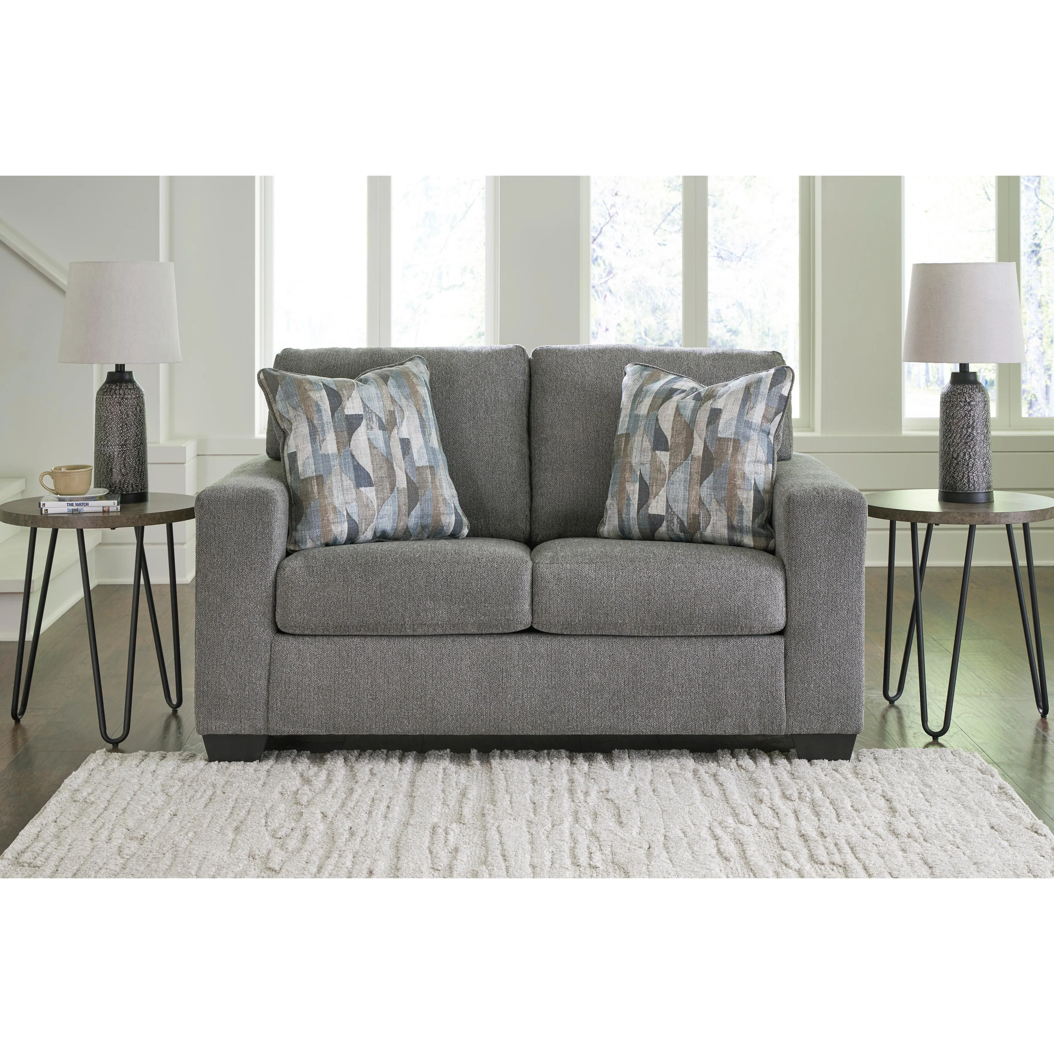 Signature Design by Ashley Deltona Stationary Fabric Loveseat 5120535