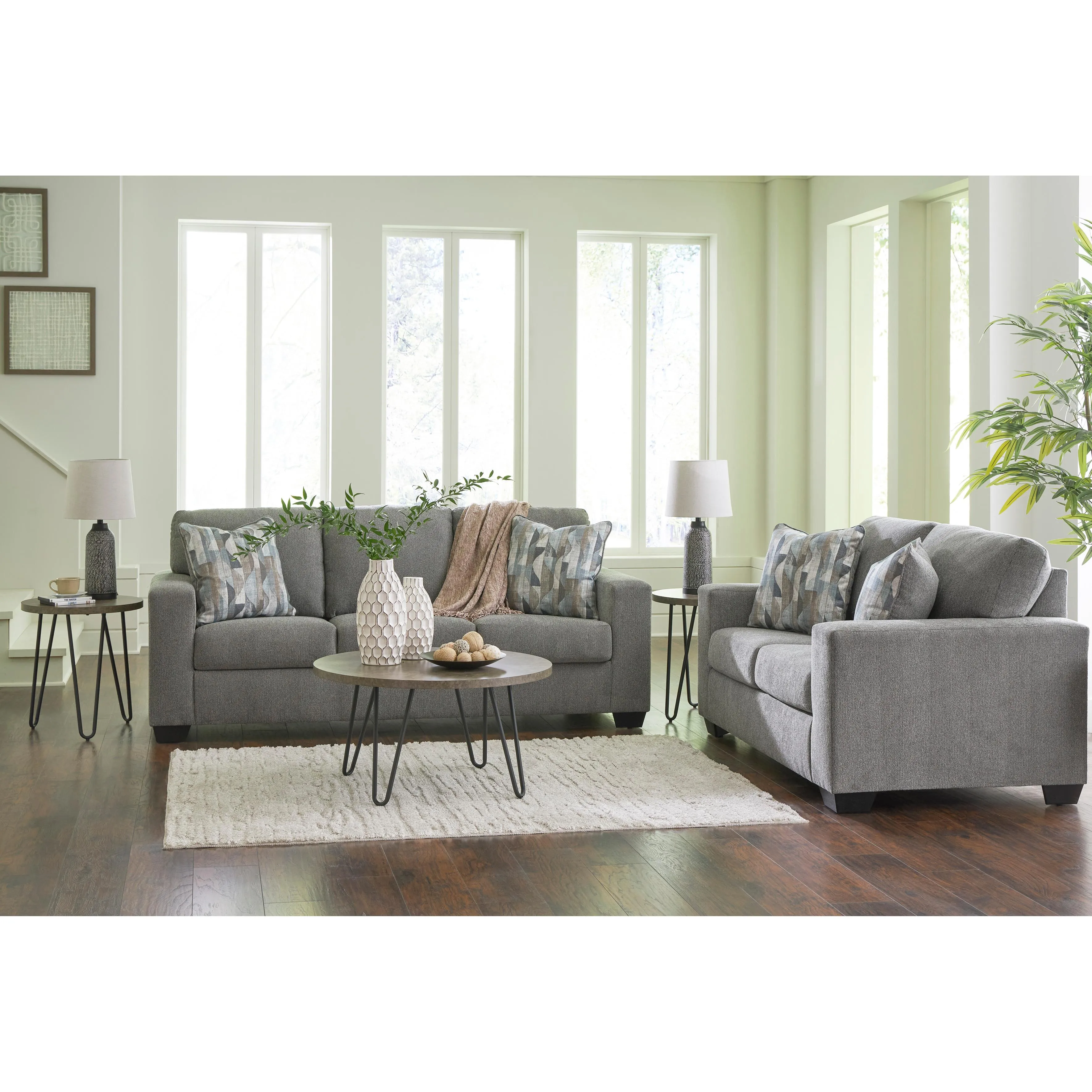 Signature Design by Ashley Deltona Stationary Fabric Loveseat 5120535