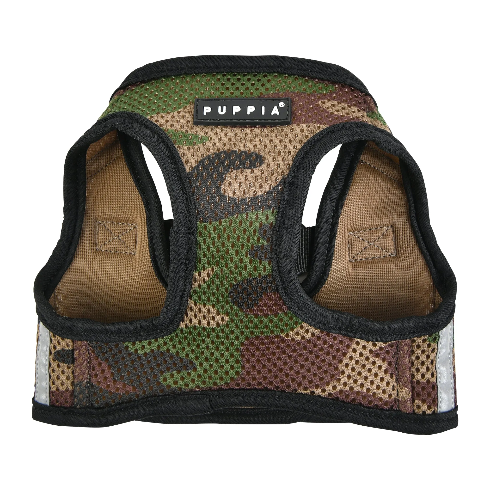 soft vest harness pro with reflective strips - camo